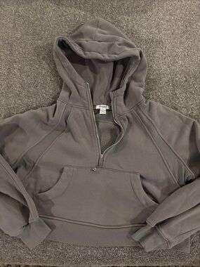 Manifest Offline Hooded Half-Zip Sweater - Charcoal